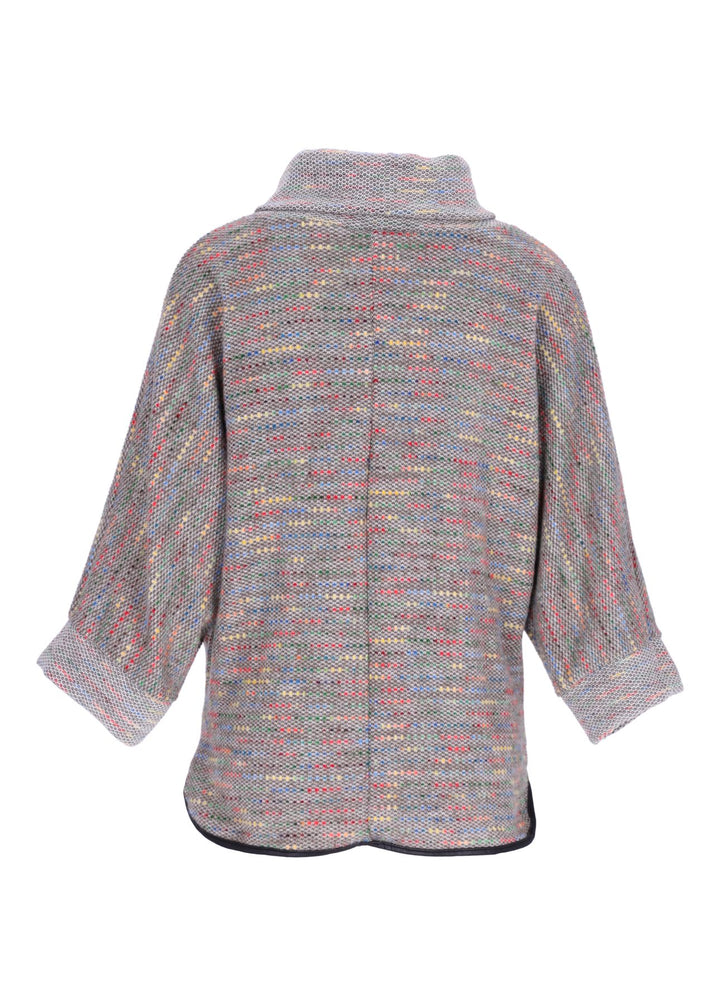 Beiges Damen Sweatshirt mit Rollkragen & 3/4-Arm