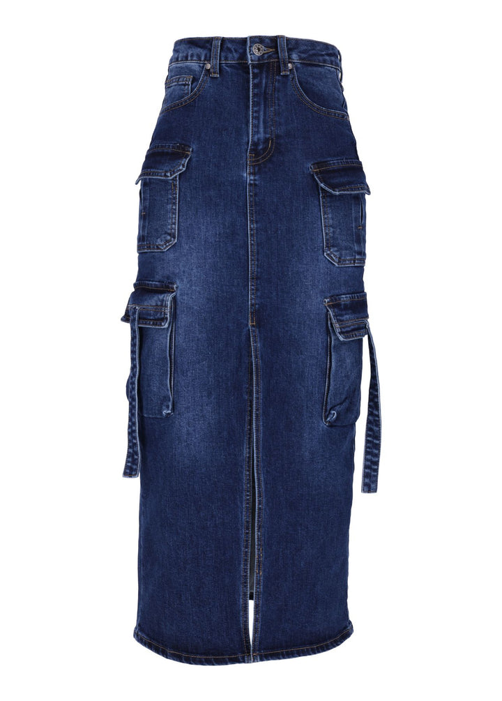 Splash of Color Jeansrock Cargo
