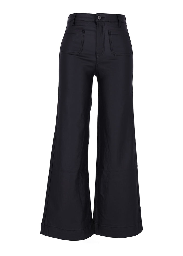Splash of Color Coated Wide-Leg Jeans