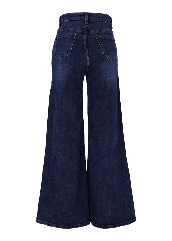 Splash of Color Wide-Leg-Jeans Damen