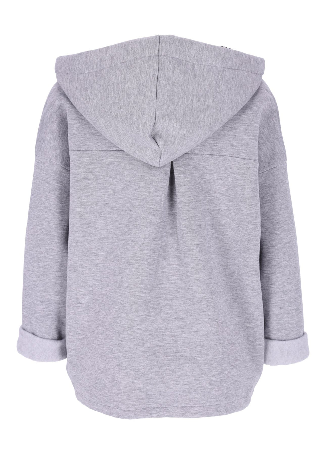 Damen Sweatjacke mit Leo-Details -Grau