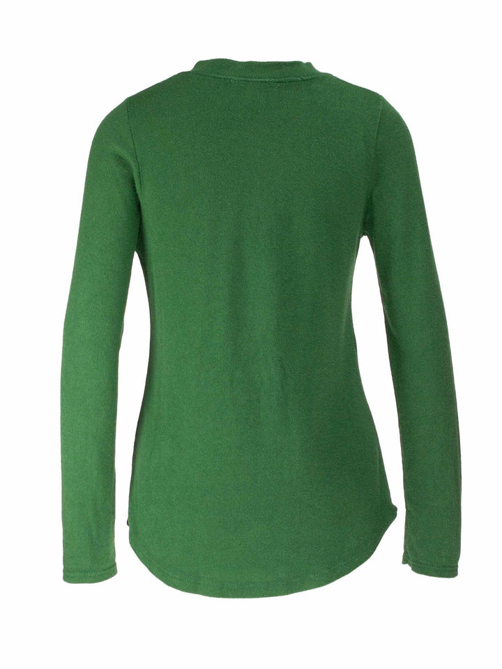 Splash of Color Strick Shirt Knopfleiste