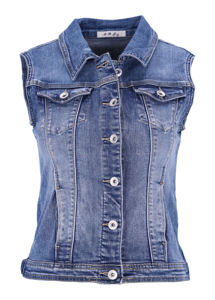 Damen Jeansweste Splash of Color