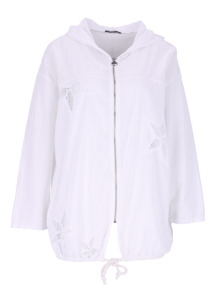 Damen Shirtjacke mit Kapuze Baumwolle