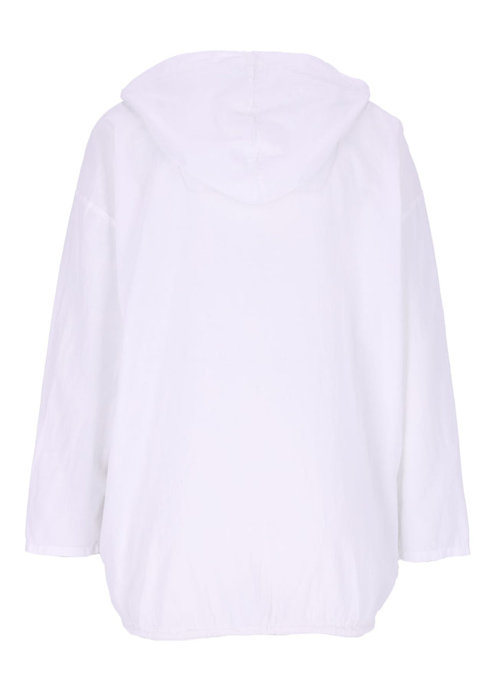 Damen Shirtjacke mit Kapuze Baumwolle