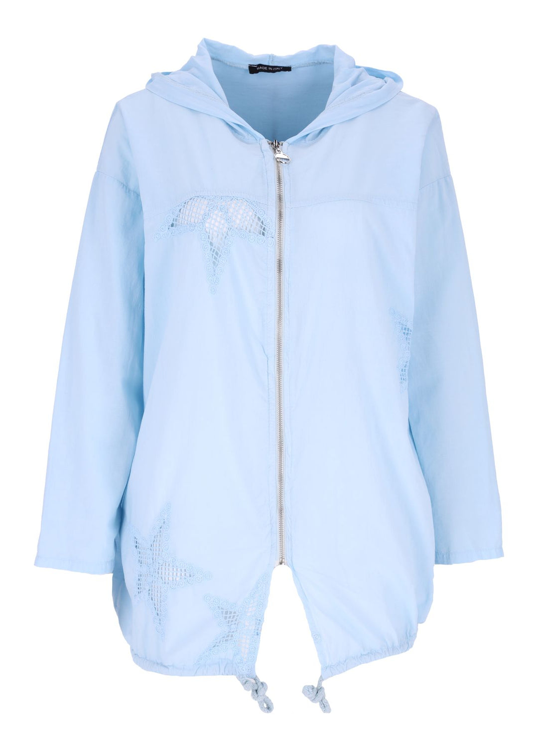 Damen Shirtjacke mit Kapuze Baumwolle