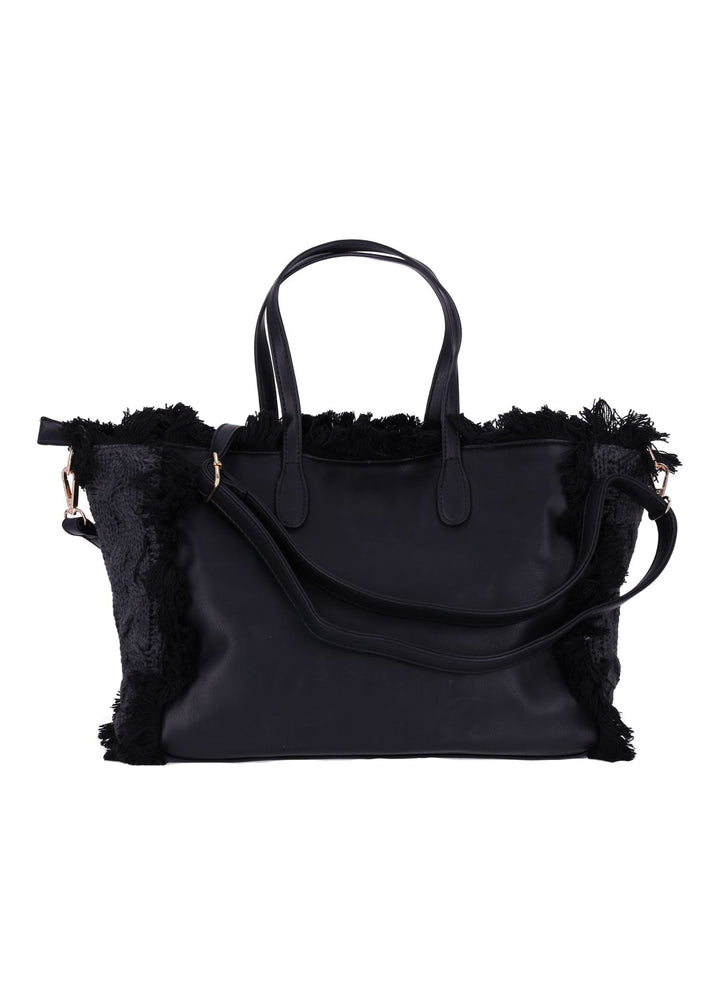 Splash of Color Strick-Tasche Kunstleder