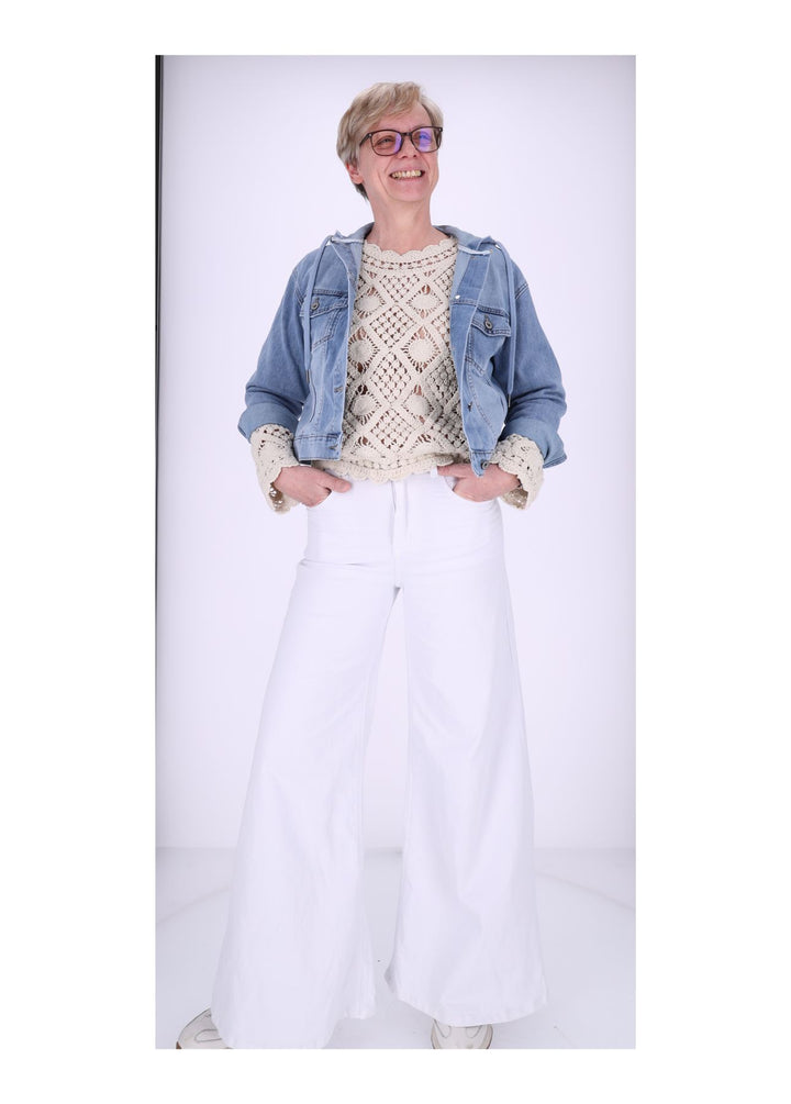 Splash of Color Damen Jeans weites Bein