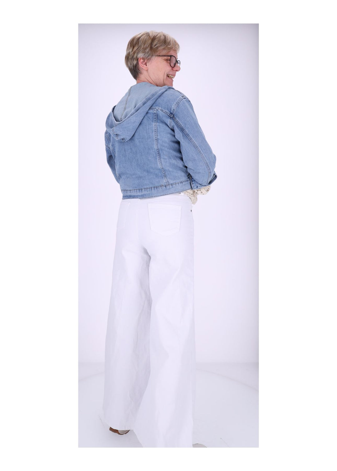Splash of Color Damen Jeans weites Bein