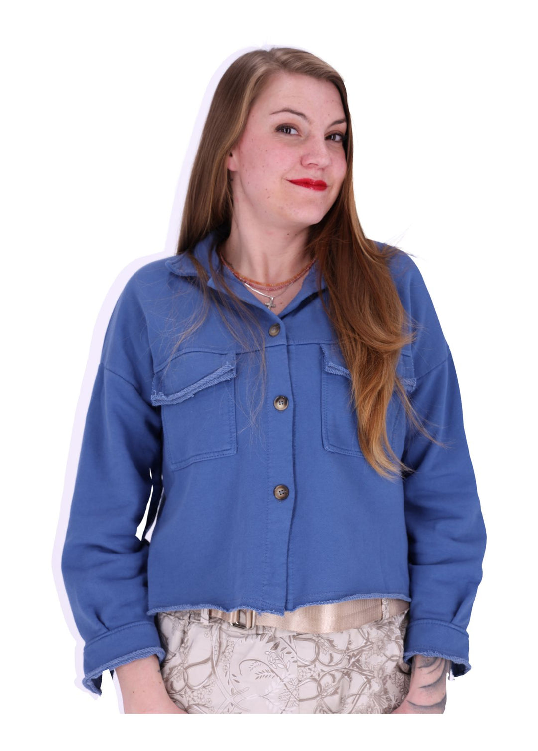 Splash of Color Damen Sweatjacke geknöpft