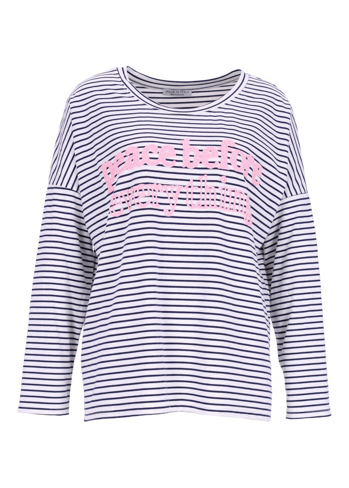 Damen Shirt Ringel Splash of Color
