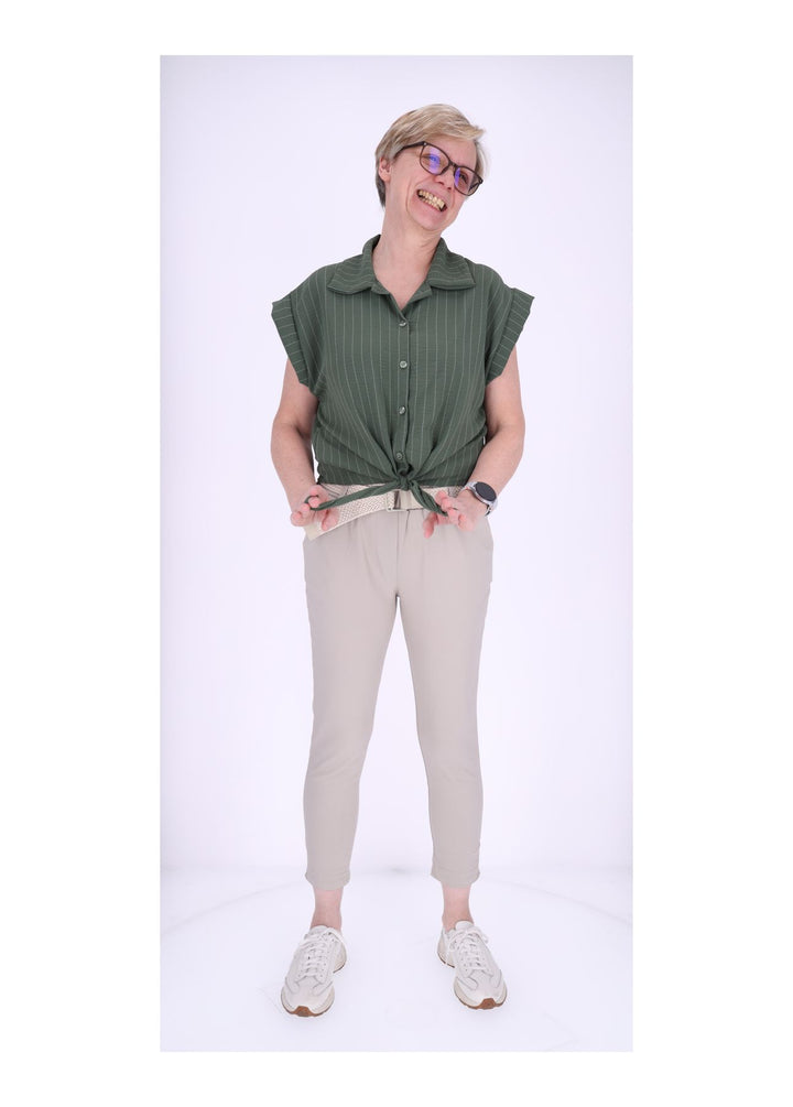 Splash of Color Damen Hose mit Gürtel