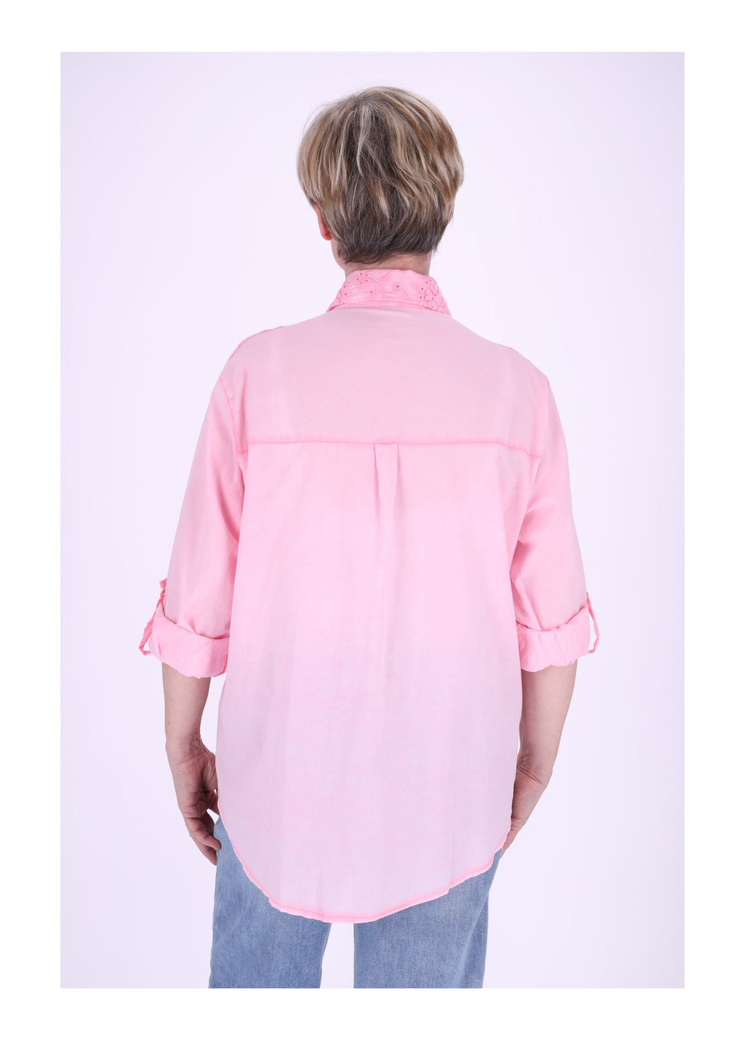 Splash of Color Bluse Damen Stickerei