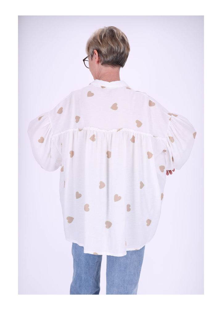Splash of Color Langarm Bluse Babydoll