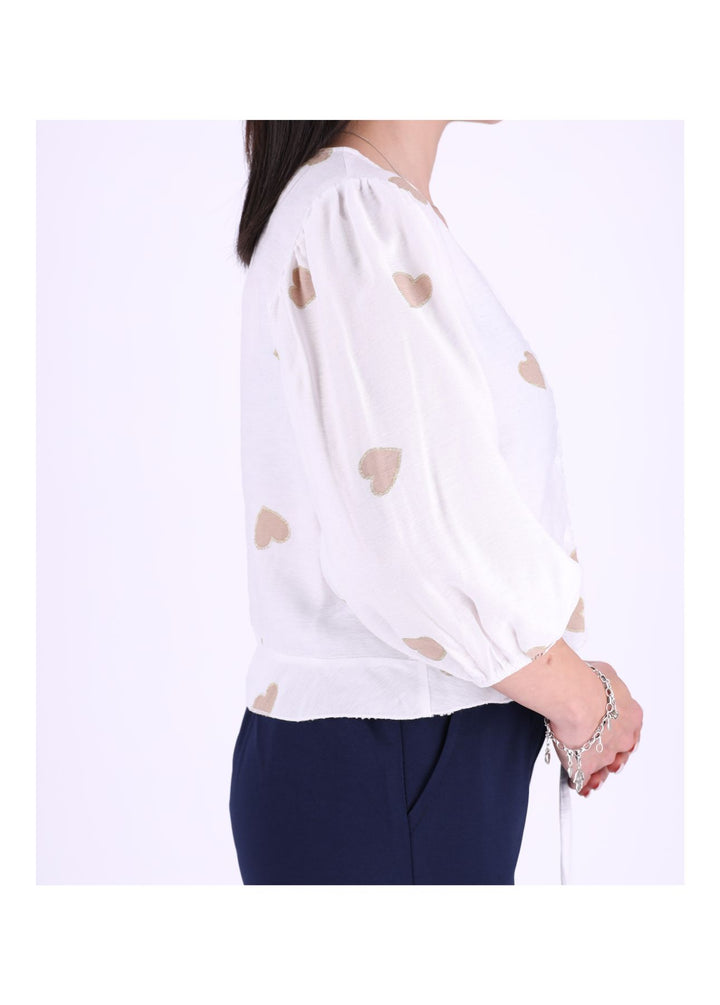 Splash of Color Damen Shirt kurz Raffung