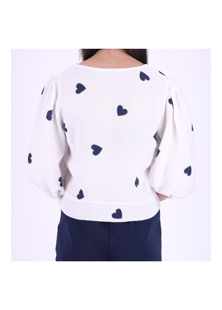 Splash of Color Damen Shirt kurz Raffung