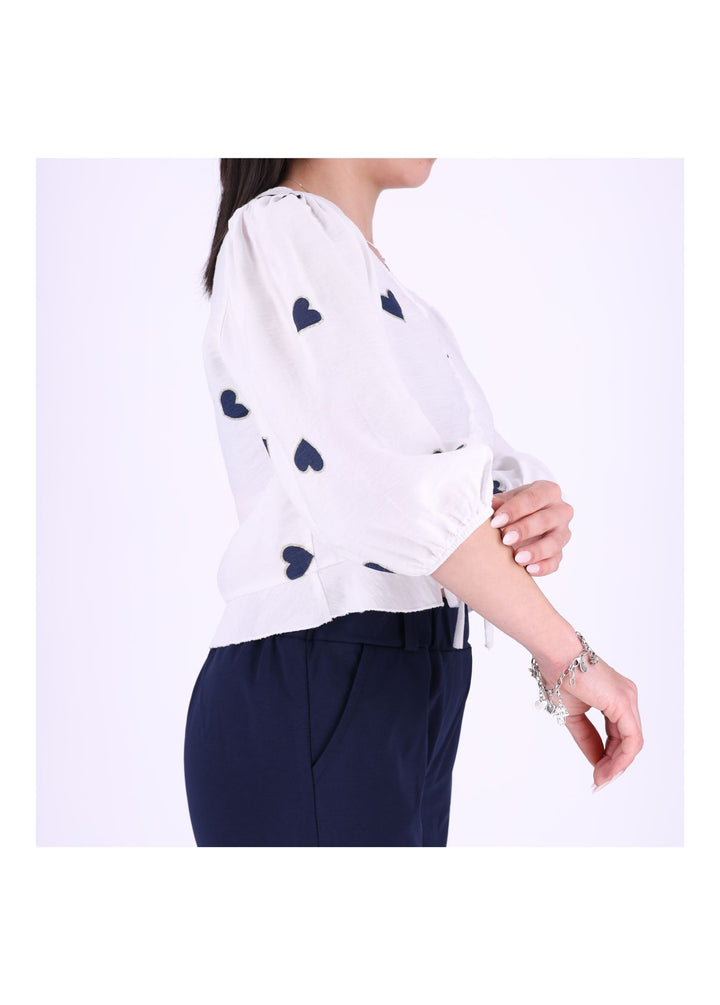 Splash of Color Damen Shirt kurz Raffung