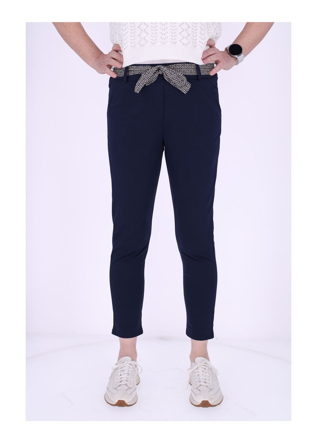Damen Hose Splash of Color mit Gürtel
