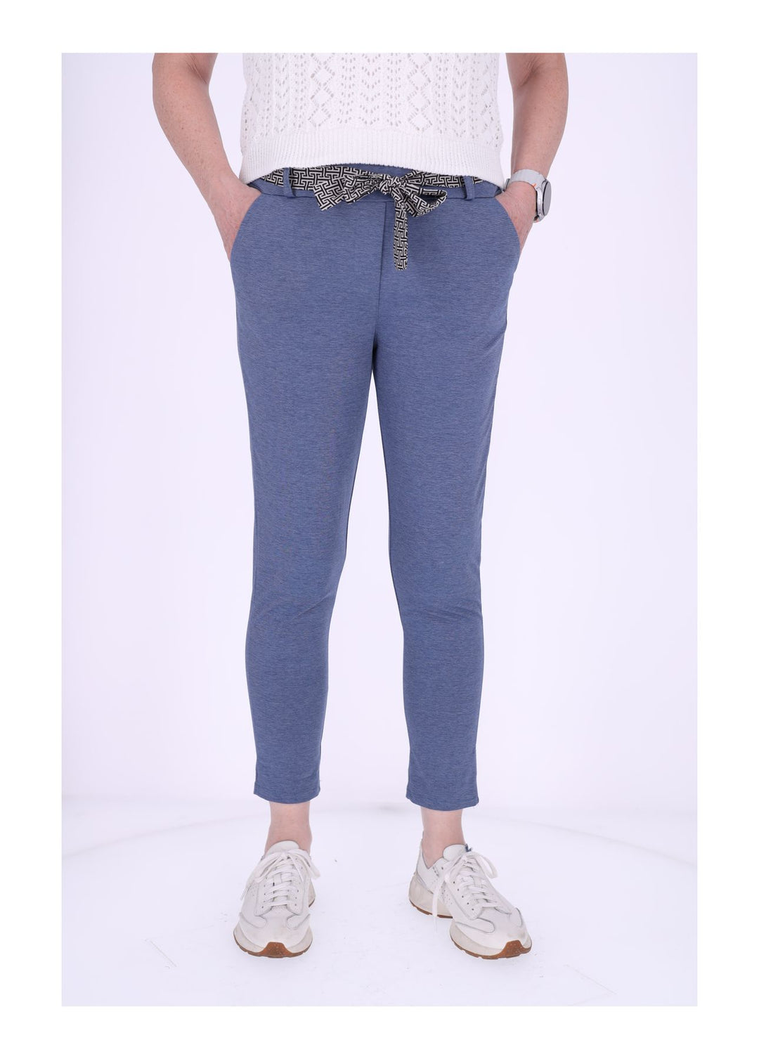 Damen Hose Splash of Color mit Gürtel