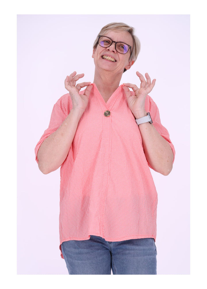 Splash of Color Damen Blusenshirt Karo