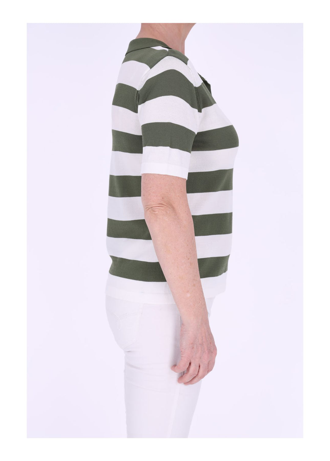 Damen Poloshirt Blockstreifen Splash of Color