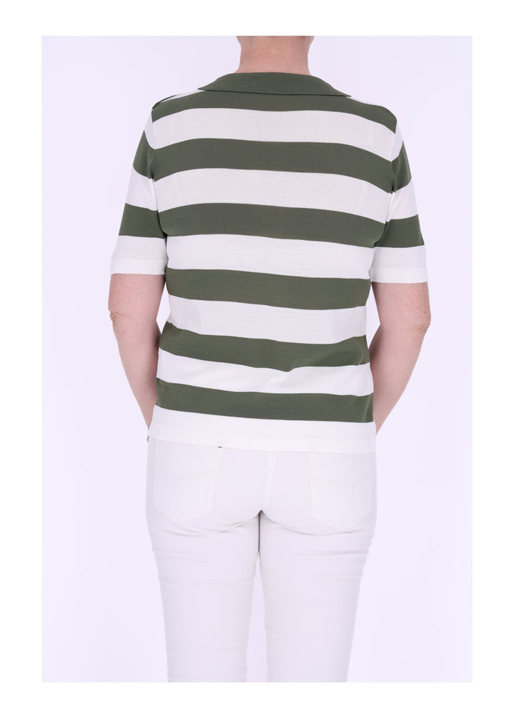 Damen Poloshirt Blockstreifen Splash of Color