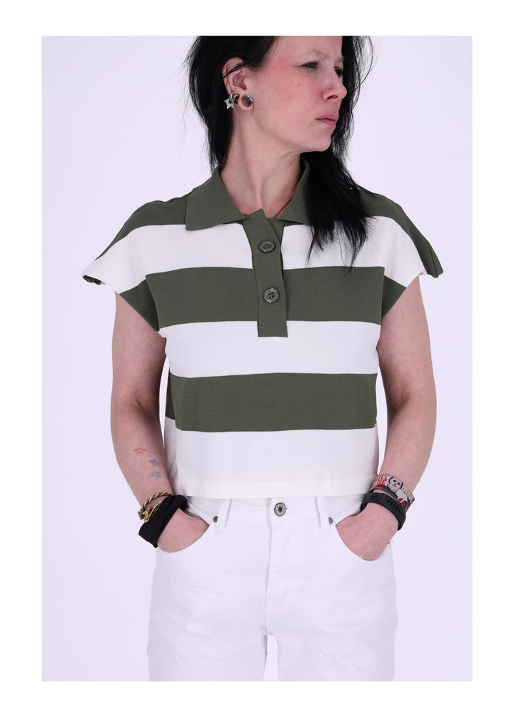 Splash of Color Poloshirt Blockstreifen