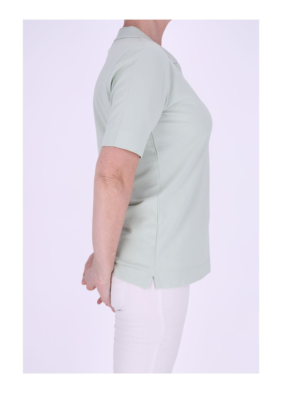 TARA M Poloshirt Damen V-Ausschnitt