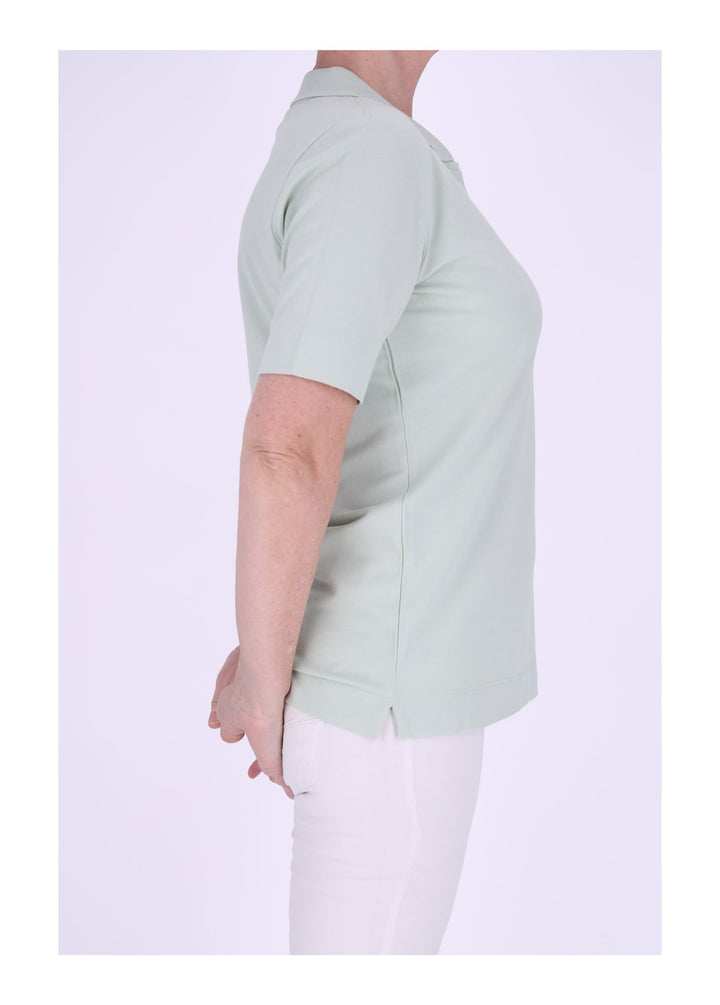 TARA M Poloshirt Damen V-Ausschnitt