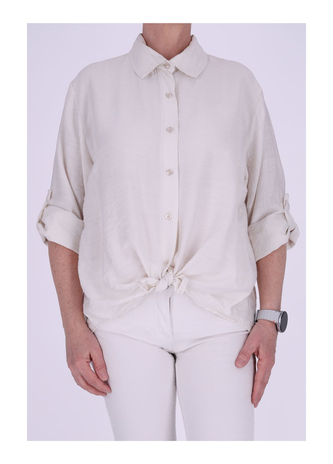 Splash of Color Bluse Krempelarm