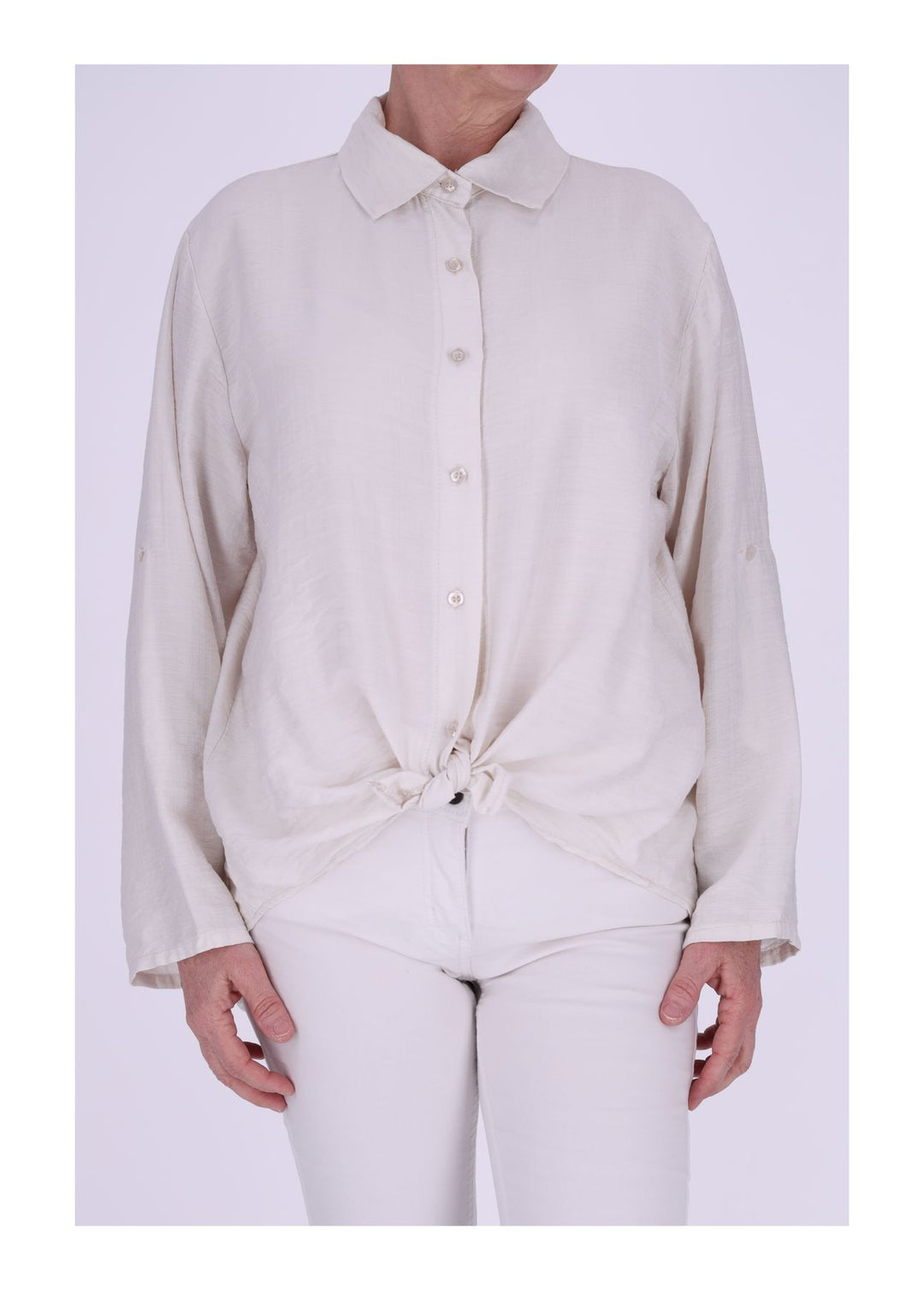 Splash of Color Bluse Krempelarm