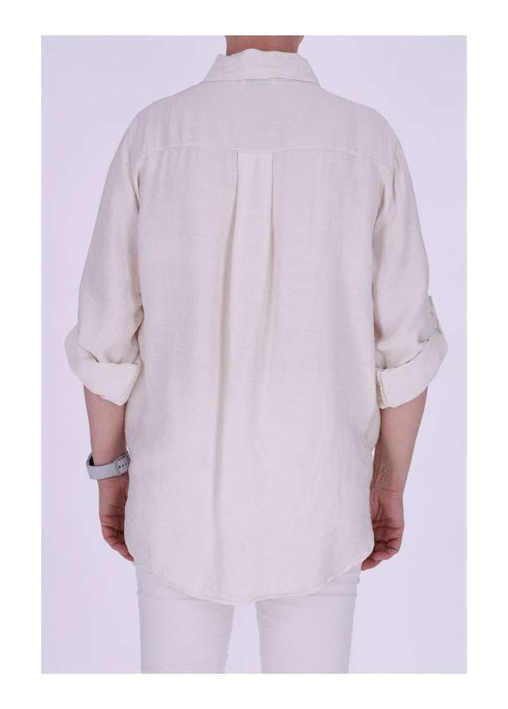 Splash of Color Bluse Krempelarm