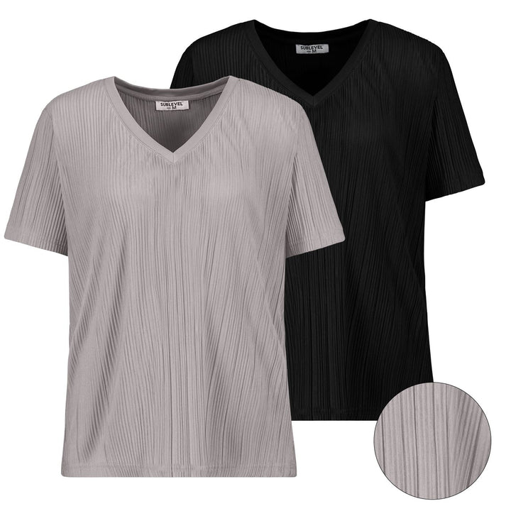 Authentic Style Plissee T-Shirt Kurzarm