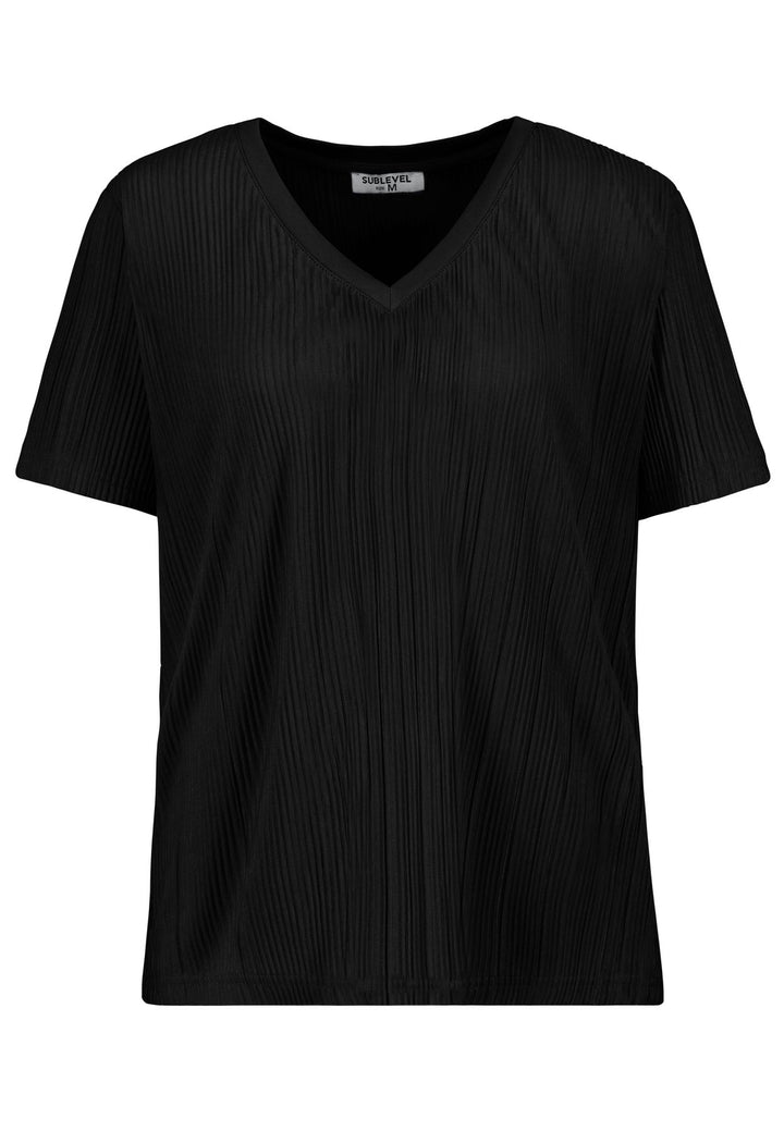 Authentic Style Plissee T-Shirt Kurzarm