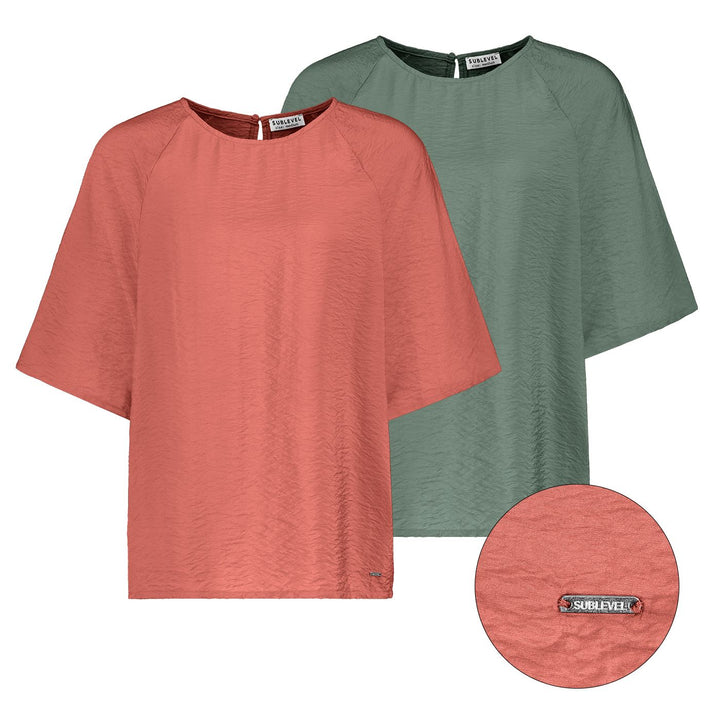 Authentic Style Damen Bluse Raglanärmel