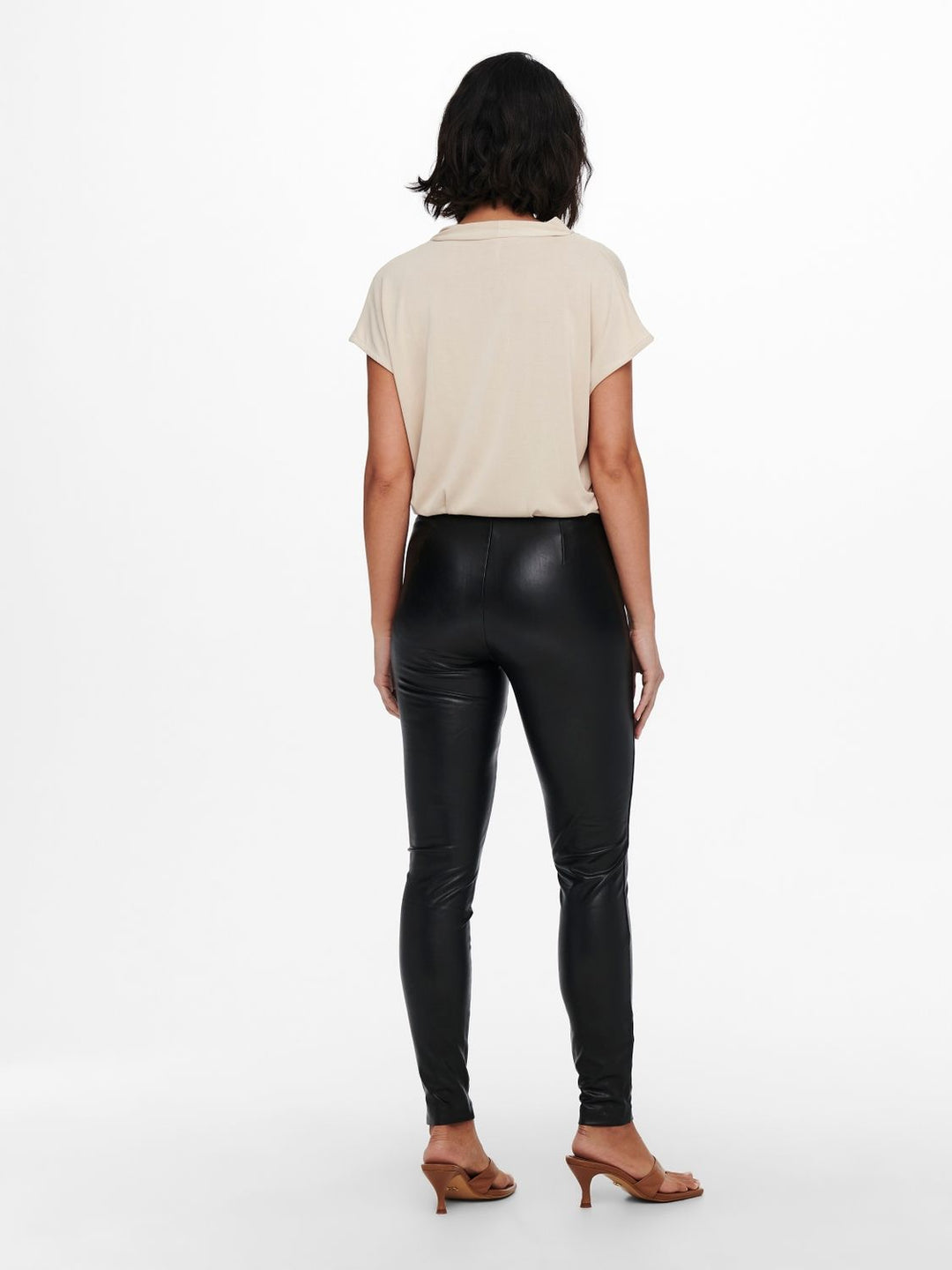 ONLY Kunstlederhose Damen Slim Fit