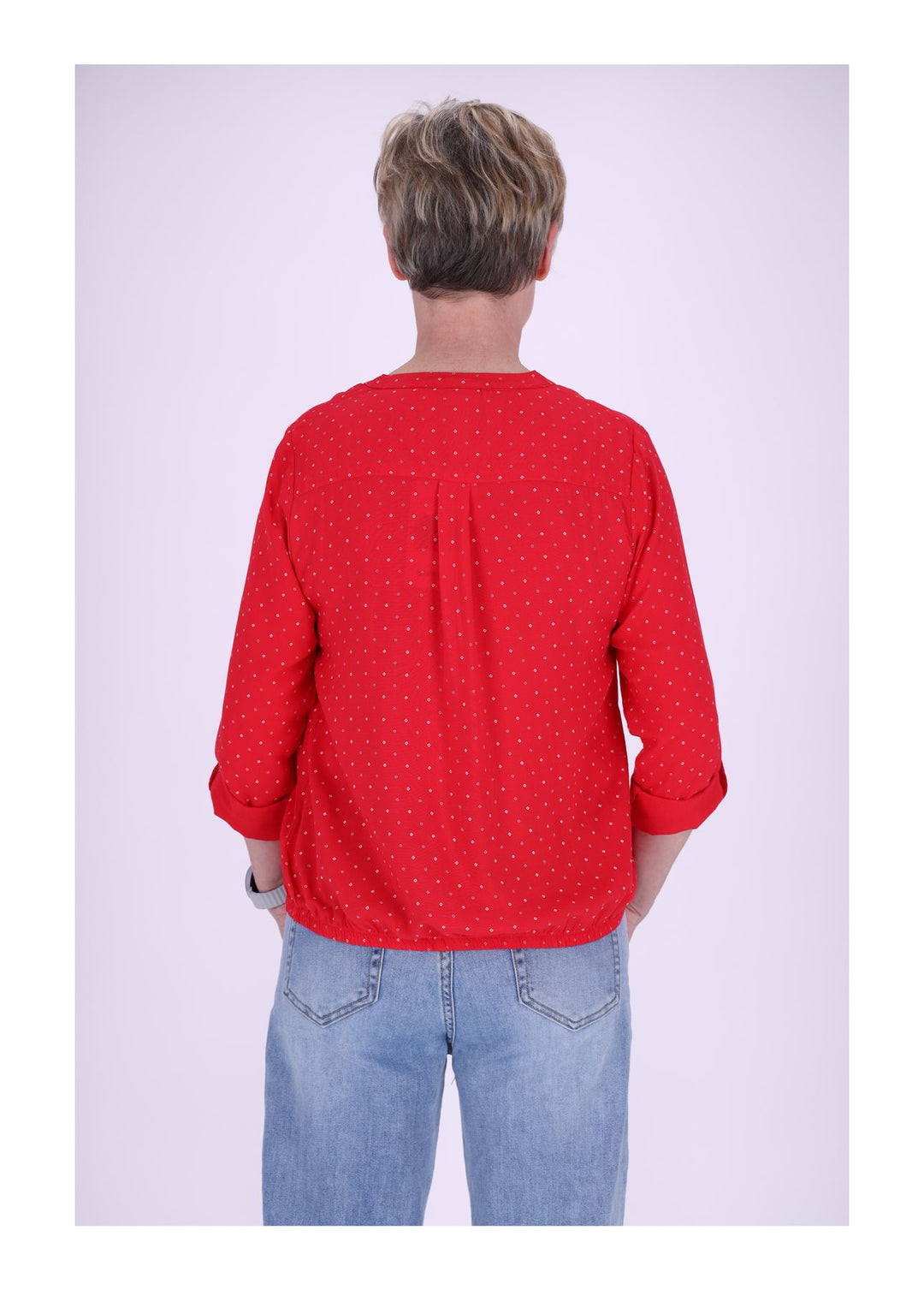Splash of Color Karo-Bluse