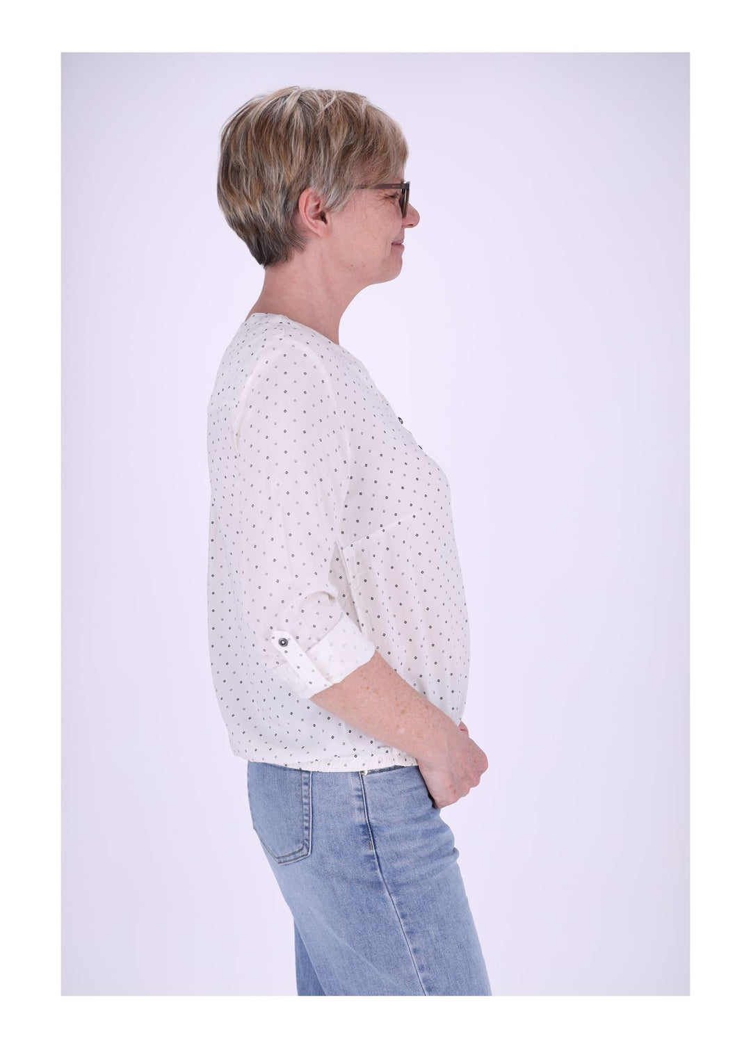 Splash of Color Karo-Bluse