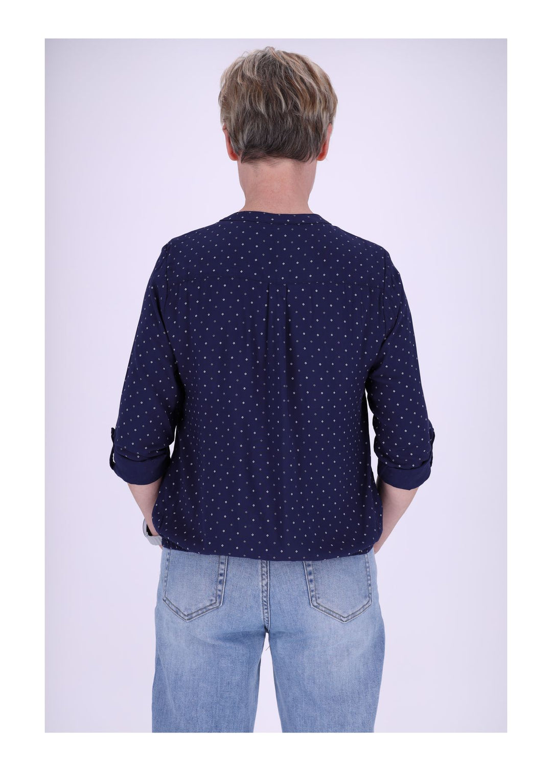 Splash of Color Karo-Bluse