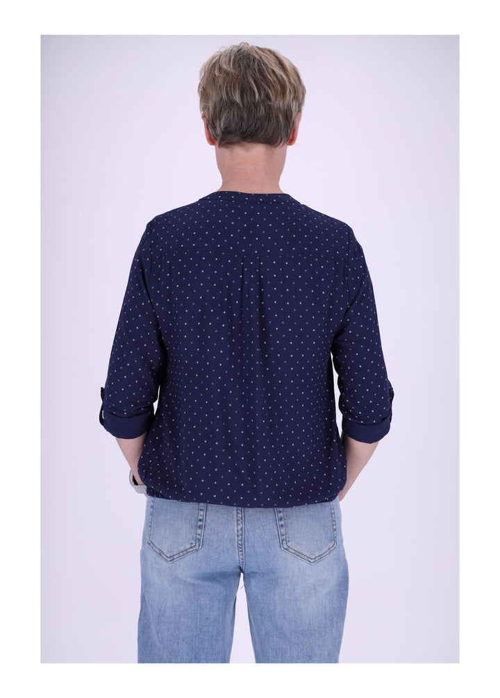 Splash of Color Karo-Bluse