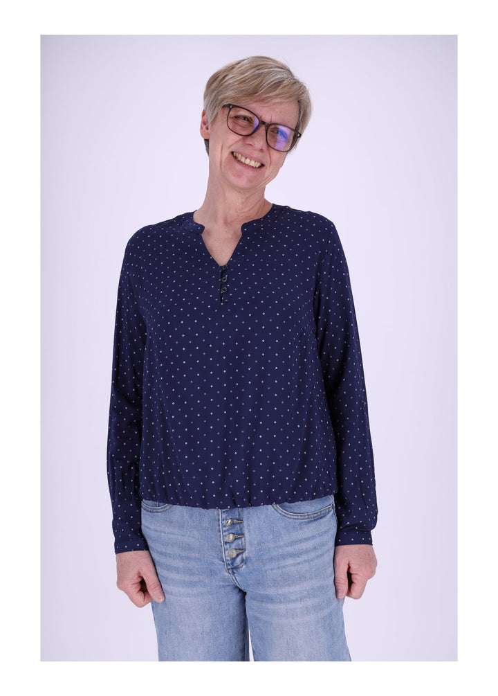 Splash of Color Karo-Bluse