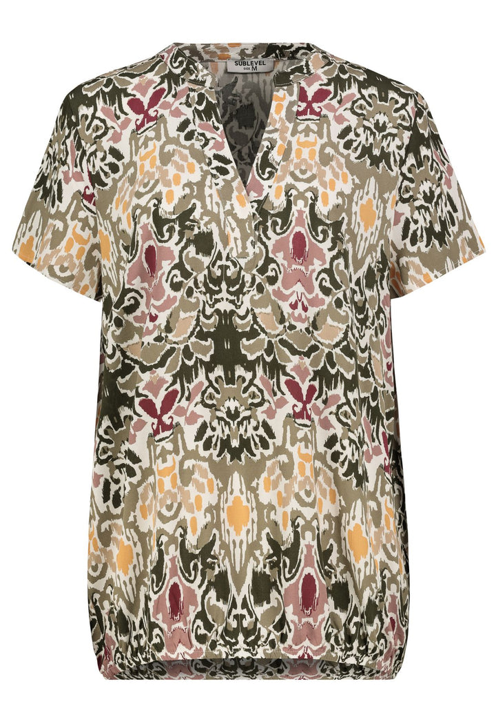 DOB Bluse Rundhals Authentic Style