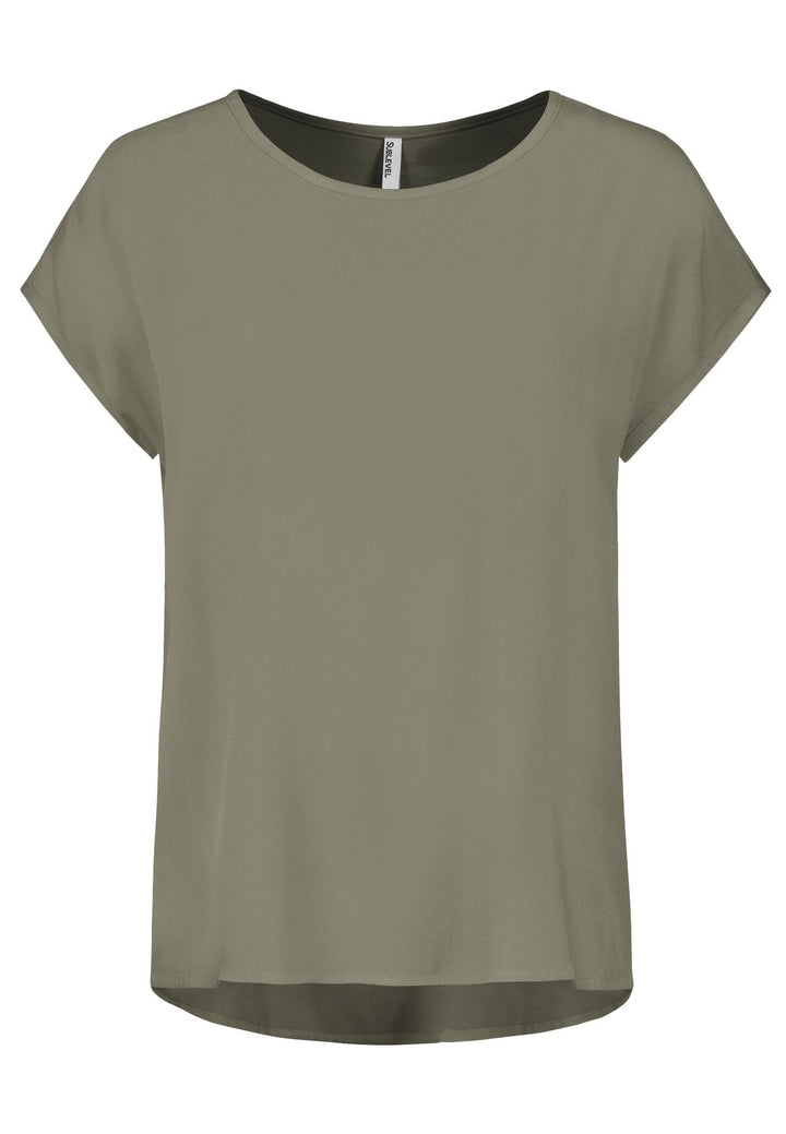 Authentic Style Bluse Rundhals Viskose