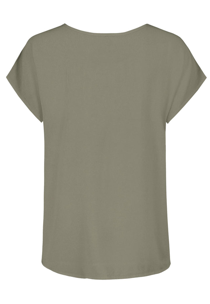 Authentic Style Bluse Rundhals Viskose