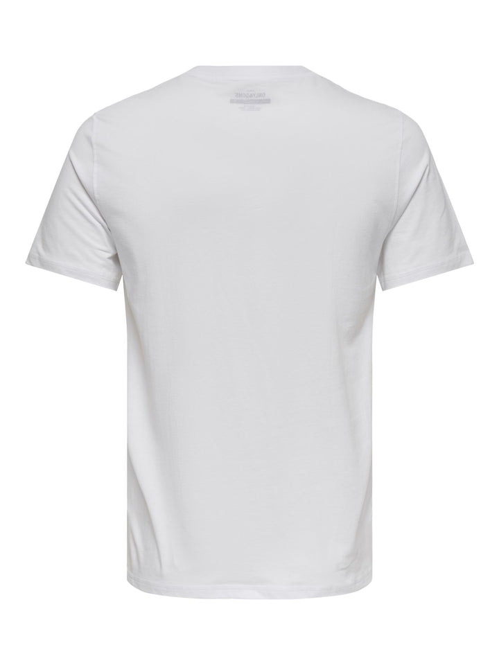 Herren ONSMAX LIFE SS STITCH TEE NOOS white