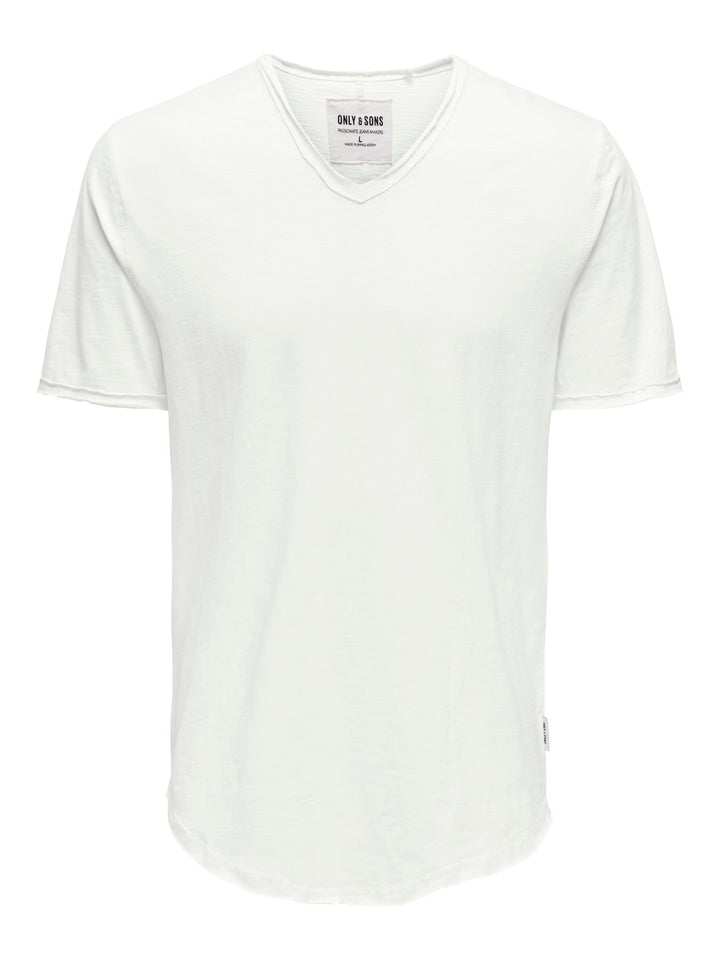 Herren ONSBENNE LONGY V-NECK SS TEE NOOS