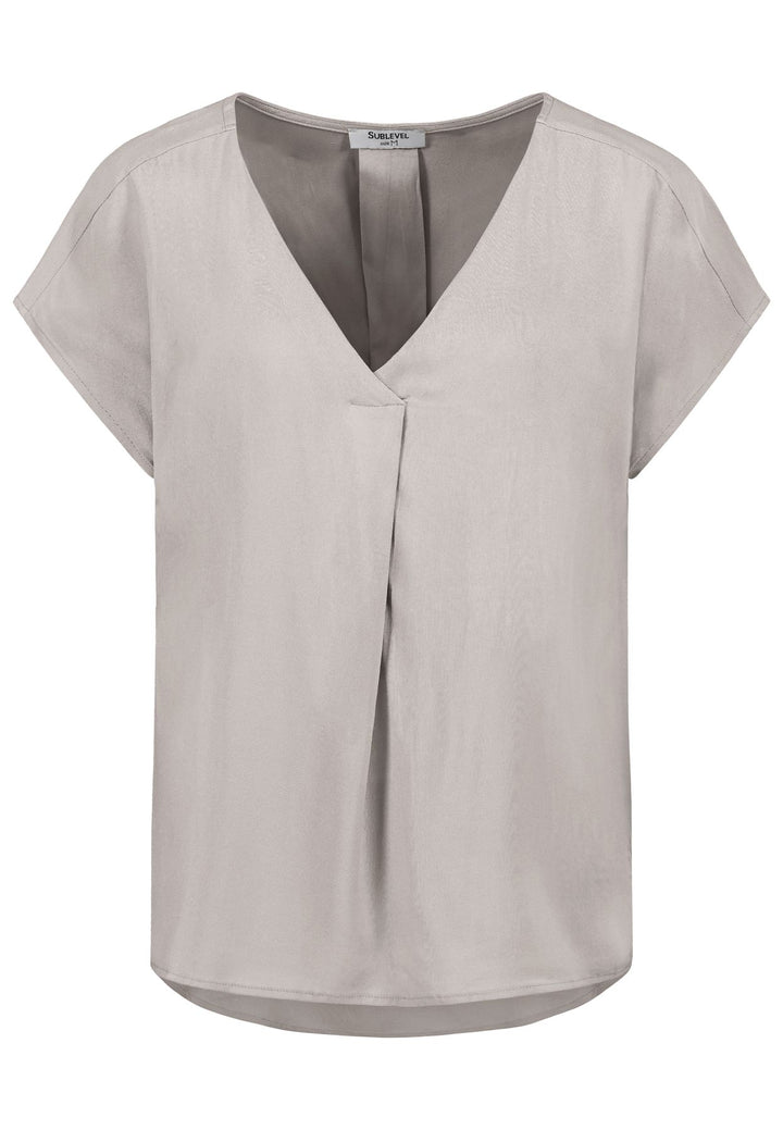 Authentic Style Viskose Bluse V-Ausschnitt