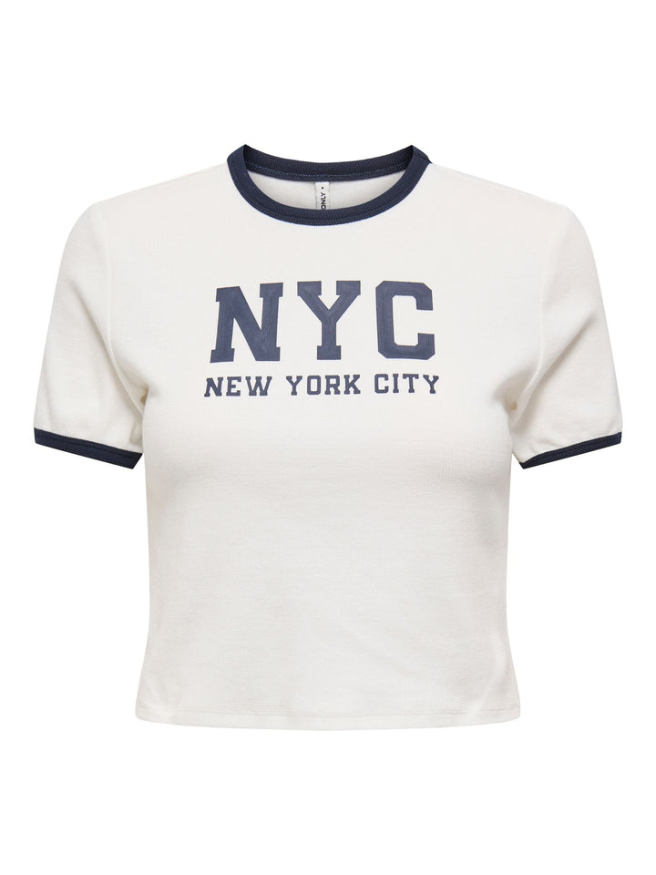 ONLY Vikka Ripp T-Shirt Damen