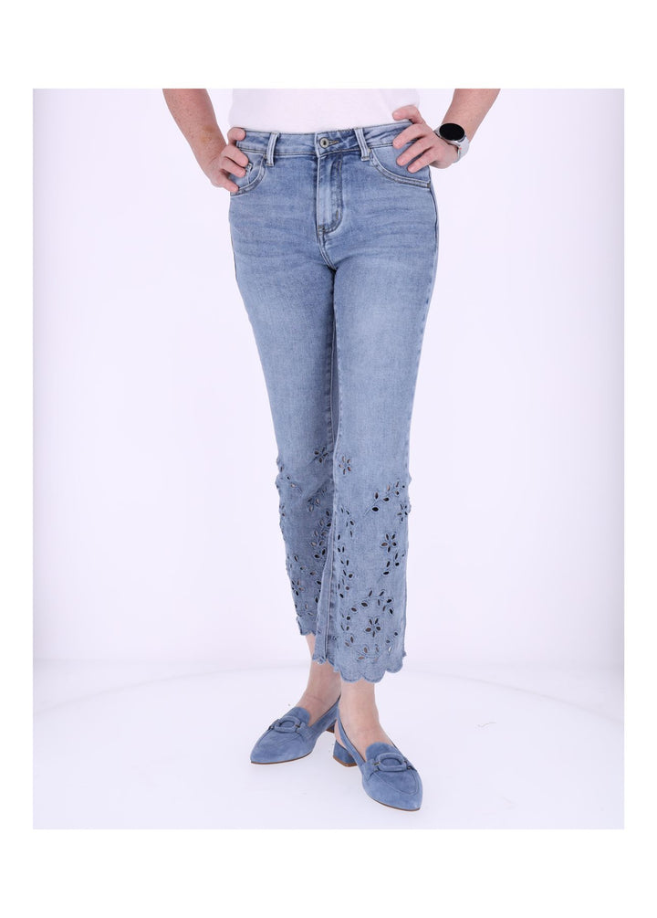 Splash of Color Jeans mit Lochmuster
