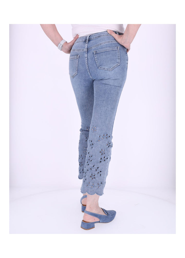 Splash of Color Jeans mit Lochmuster